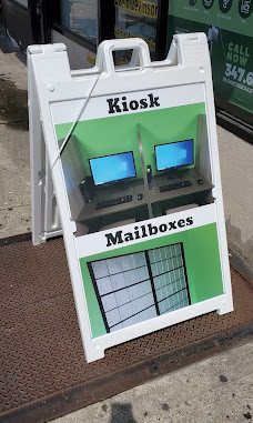 Computer kiosk and mailboxes